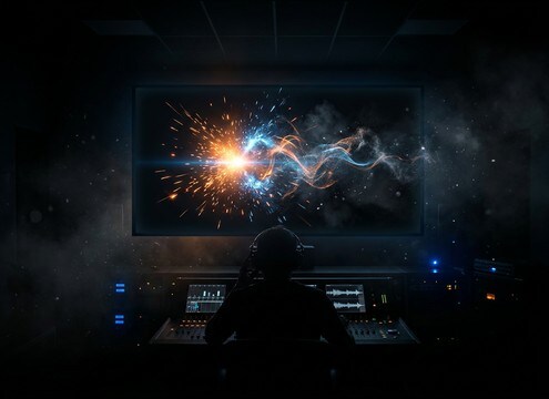 Editor placing an ooh reaction on a cutaway shot
