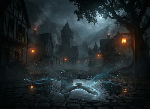 Soft owl hoot with outdoor reflections for fantasy village night ambience