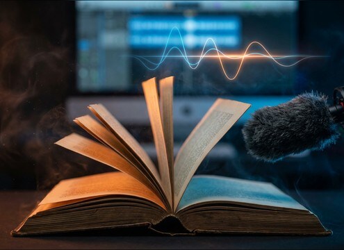 Close-up book page turn sound effect