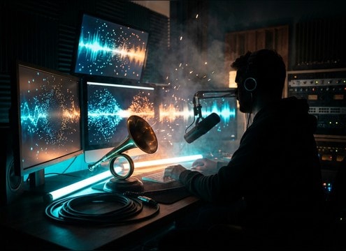 Livestream alert sound using a party horn