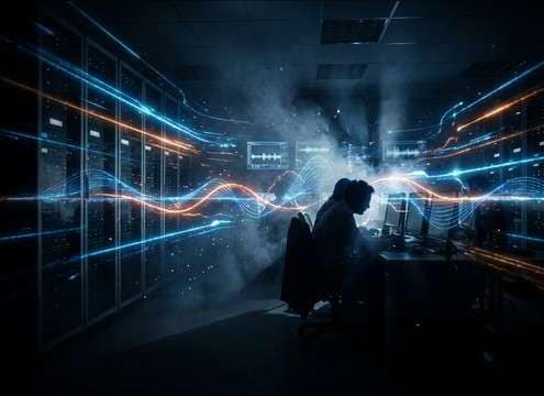 Call center scene audio track with repeated phone ringing