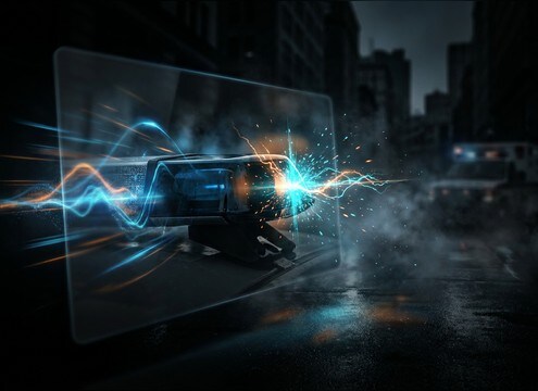 Short police chirp sound for an app prototype