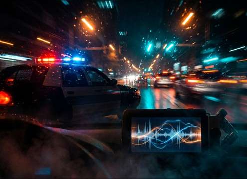Short police siren accent for a traffic stop moment