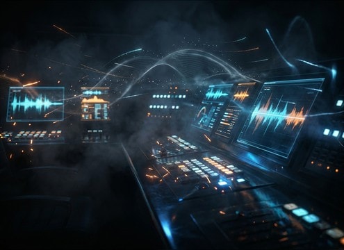 Dispatch console beep sound effect for control room scenes