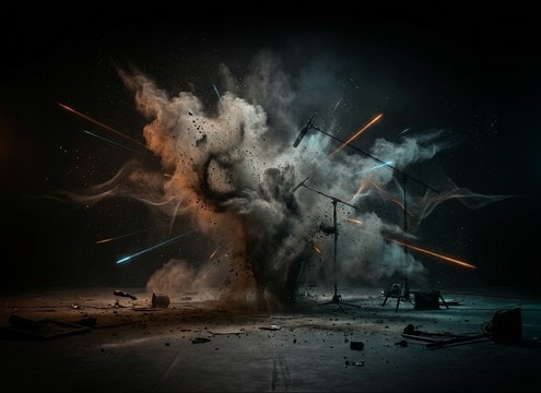 Cartoon dust cloud poof sound effect for slapstick action