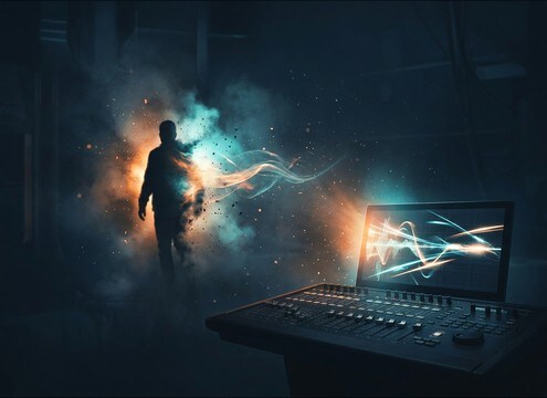 Teleport pop poof sound with wide stereo whoomp
