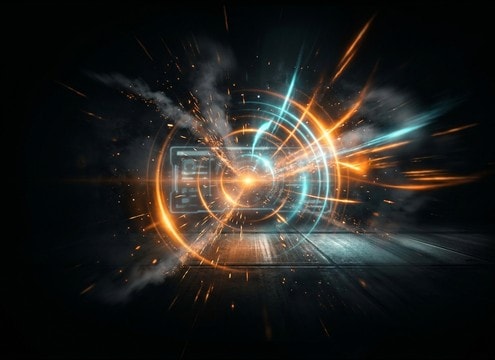 Level-up UI using a bright power-up chime sound