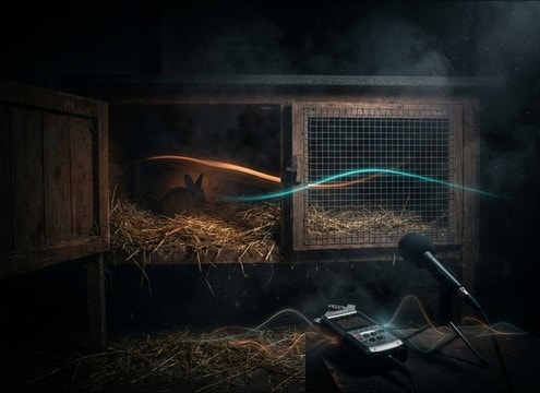 Rabbit hutch foley for farmyard ambience build