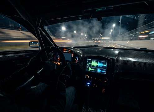 Onboard cockpit race car engine sound effects