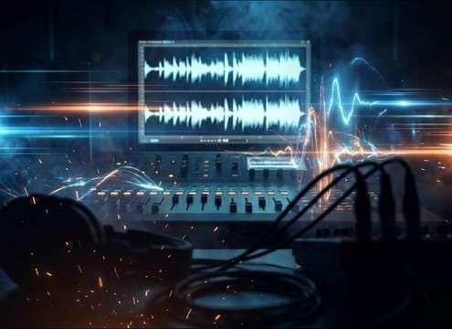 Broadcast bumper sound with short race car rev