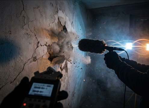 Rat scratching sound effect for a horror wall reveal