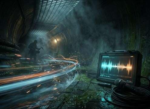 Wet sewer skitter rat sound for a chase moment