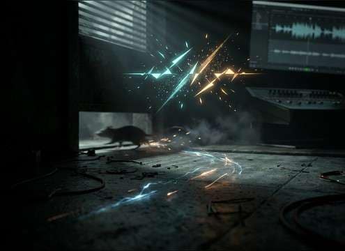 Short rat scurry cue used in a stealth game