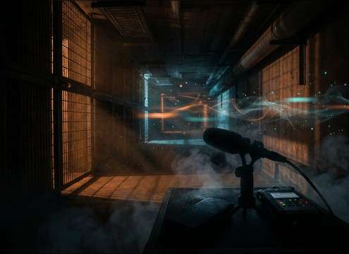 Distant rat squeal sound effect for audio drama staging