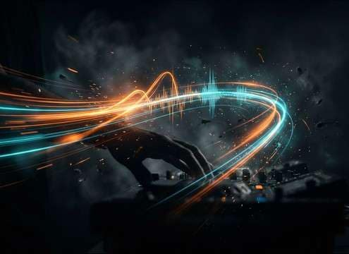 DJ-style rewind sound effect for a beat reset moment