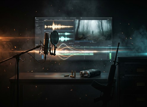 Gunshot sounds for audio drama