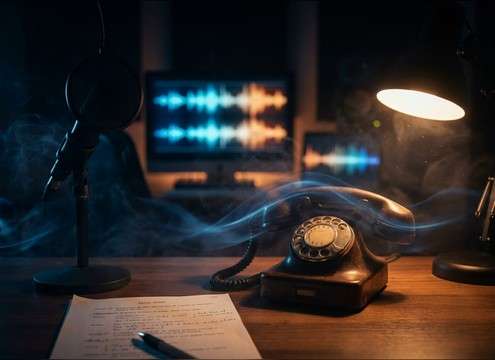 Phone ringing sound used in an audio drama episode
