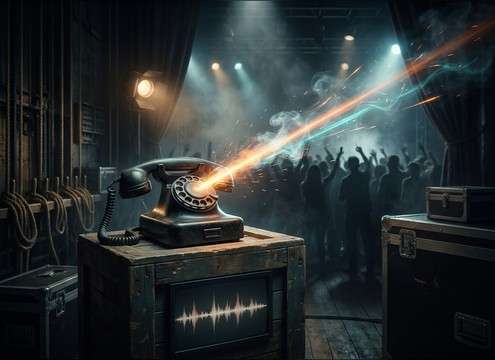 Prop phone ringtone used for stage cues