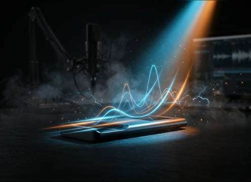 Riser supporting a product feature highlight in a demo video