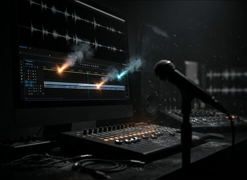 Captioned short video with micro stinger rizz sound on key words