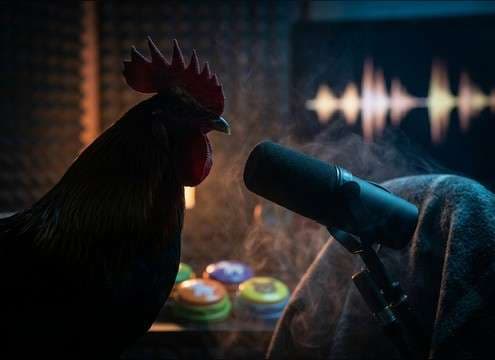 Clean rooster sound for kids animal learning button