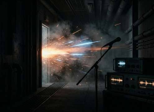 Short jump-scare scream aligned to a video cut