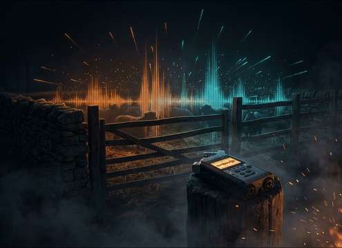 Sheep pen ambience for medieval village game scene