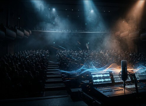 Theater crowd shushing reaction sound design