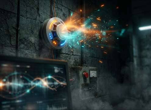 Escape room prop smoke detector used as a puzzle trigger