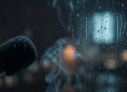 Close soft rain texture for ASMR