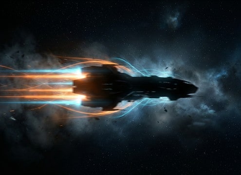 Spaceship flyby sound effect for a wide exterior reveal