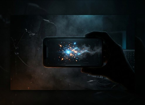 UI reward animation with a short sparkle sound effect