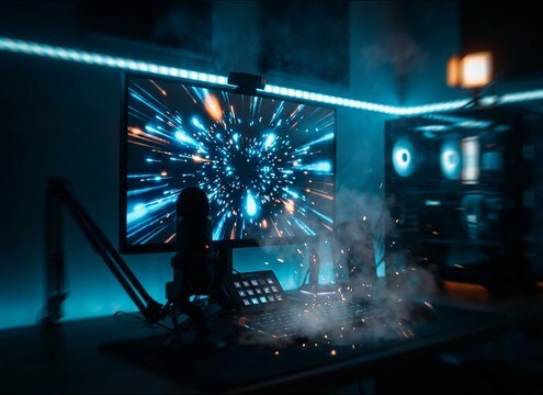 Streaming overlay alert using a short sparkle pop SFX