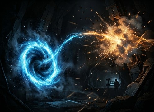 Teleport spell sound effect for a portal opening and closing