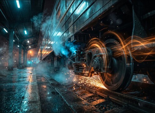 Air brake stop sound for transit arrival