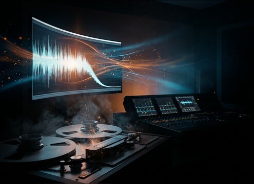 Tape stop transition sound effect for video edits