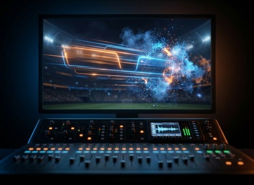 Scoreboard success sting for sports highlight graphic