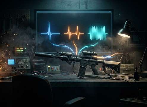 Weapon tuning screen with different suppressed firing mode sounds