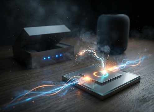 Smart home video showing a light switch flip sound effect