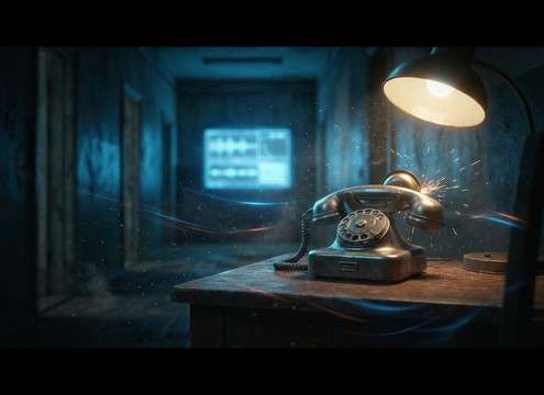 Old rotary phone ringing sound effect for a vintage scene