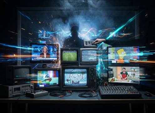 Channel surfing sound sequence for a quick montage