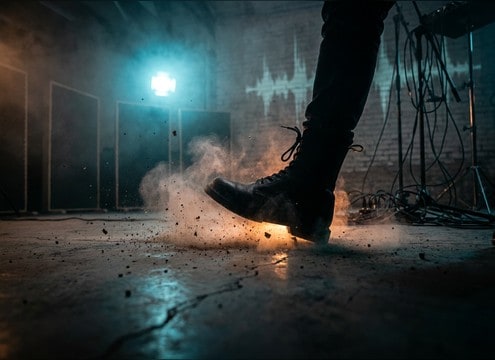 Stomp landing thump sound effect for a character jump