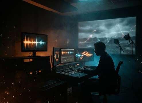 Thunder sounds for film post production