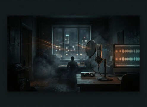 Distant clock tick ambience behind spoken narration
