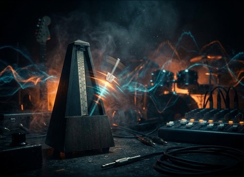 Metronome-like tick sound for a practice track