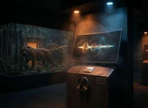 Animated jungle adventure scene using a milder tiger roar