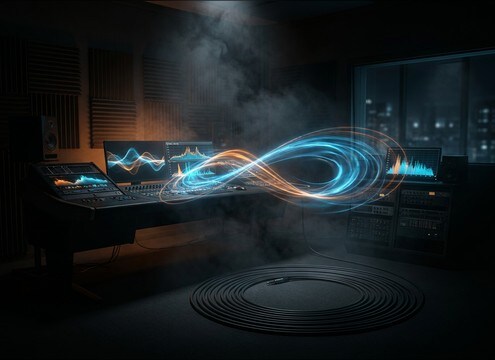 Long ringing bed under room tone for cinematic aftermath