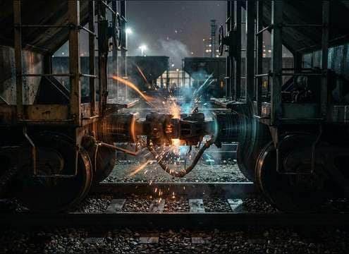 Train coupler clank impact sound effect sync