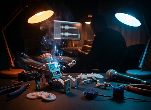 Toy transformation sound for close-up product demo