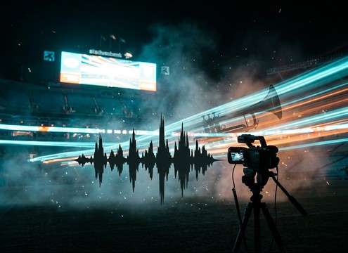 Trumpet stab sound effect for sports highlight edit